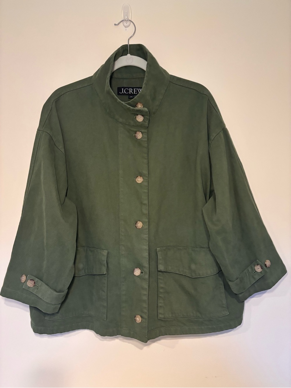 J. Crew Olive Green Button-Front Utility Jacket - NWOT